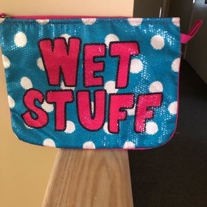 Large sequined wet stuff bag